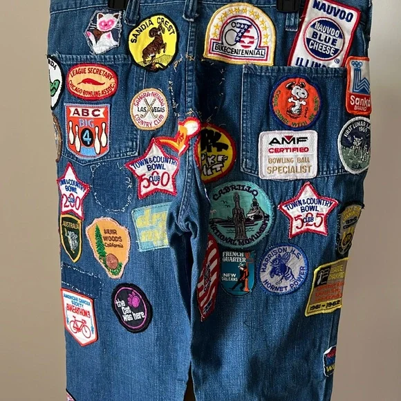 1960’s-1970’s Rare Vintage Patch Jeans - Picture 12 of 17